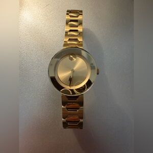 Movado Gold Watch with Distinctive Dial